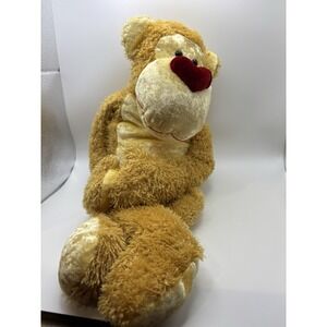 Dankin Hanging Hook Loop Heart Nose Valentine Monkey Plush Large 20" Stuffed